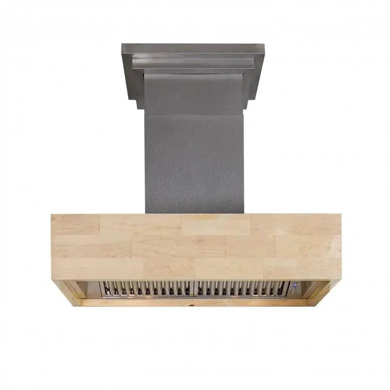 ZLINE 30" Wooden Wall Mount Range Hood, Butcher Block, 681M-30 by Farmhouse Kitchen and Bath