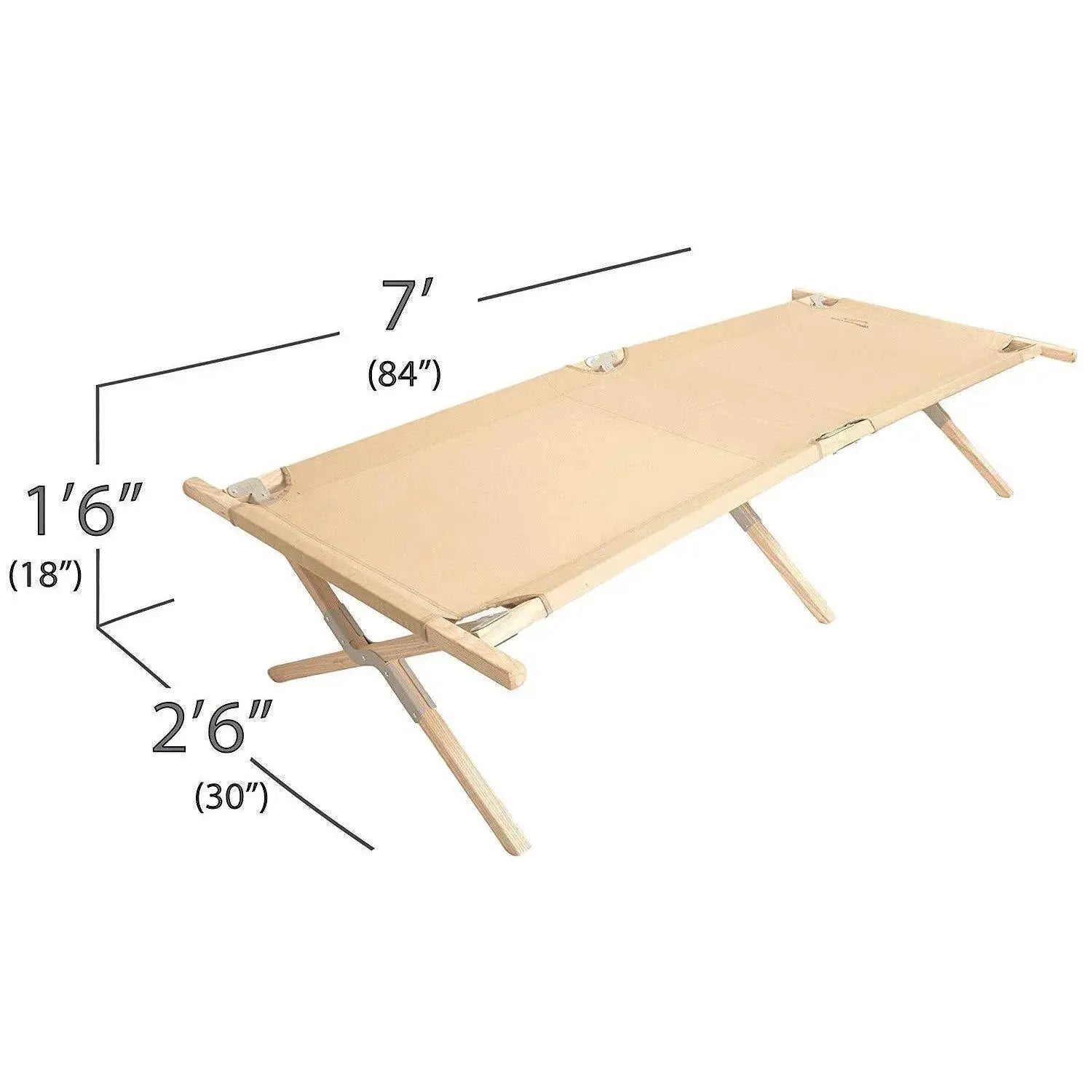Maine Heritage Cot – Heavy-Duty Wooden Camping Cot with 375 lb Capacity by Outdoor-USA®