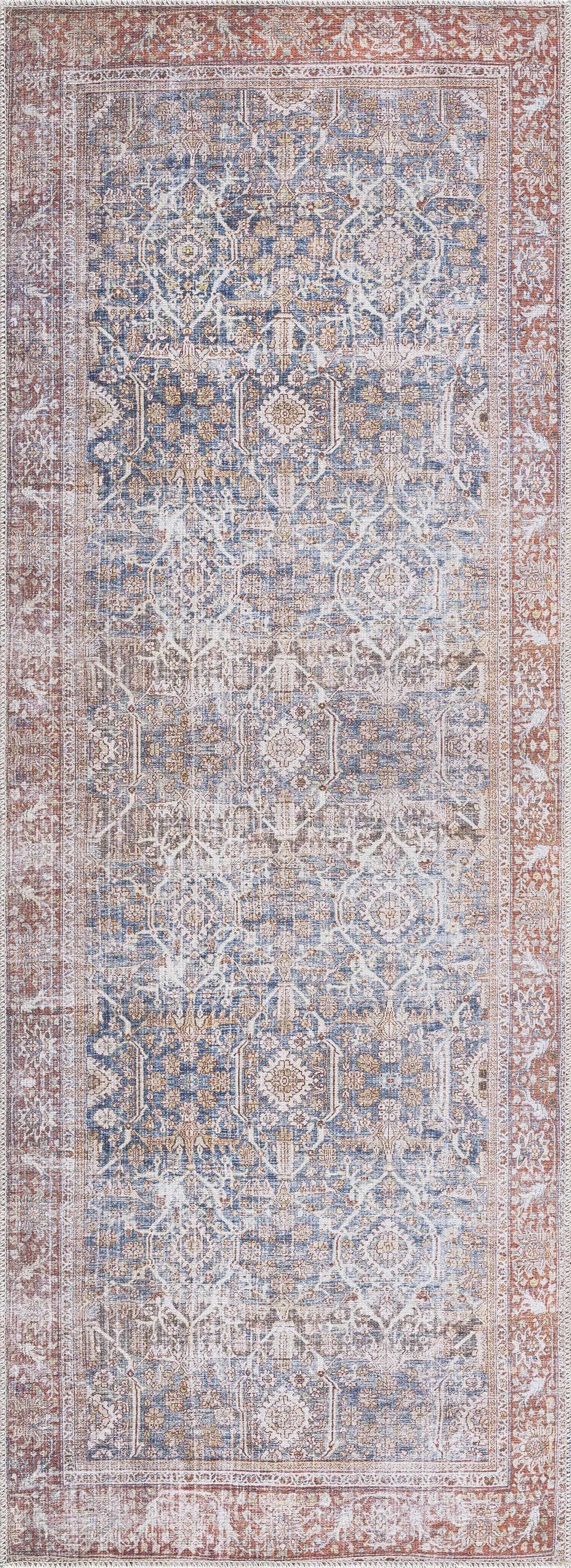 Rust Mair Traditional Washable Area Rug - Clearance, photo 9 of 12