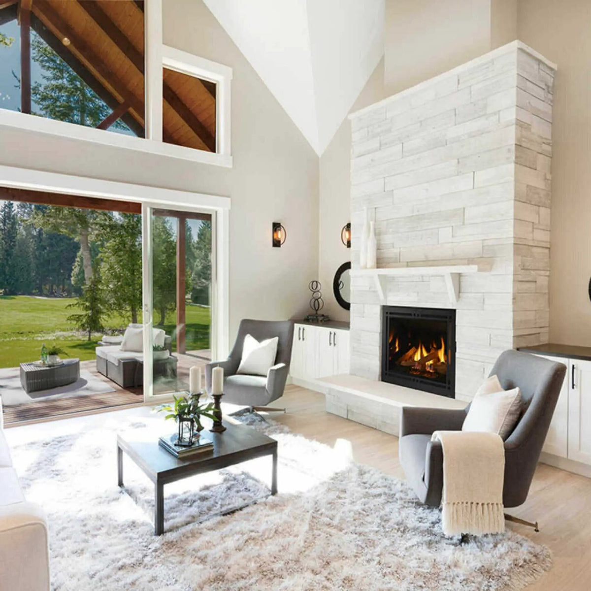 Majestic Quartz 36-Inch Platinum Direct Vent Fireplace [QUARTZPLA36IN/IL] (SAK03613) by SAKSBY WHOLESALE