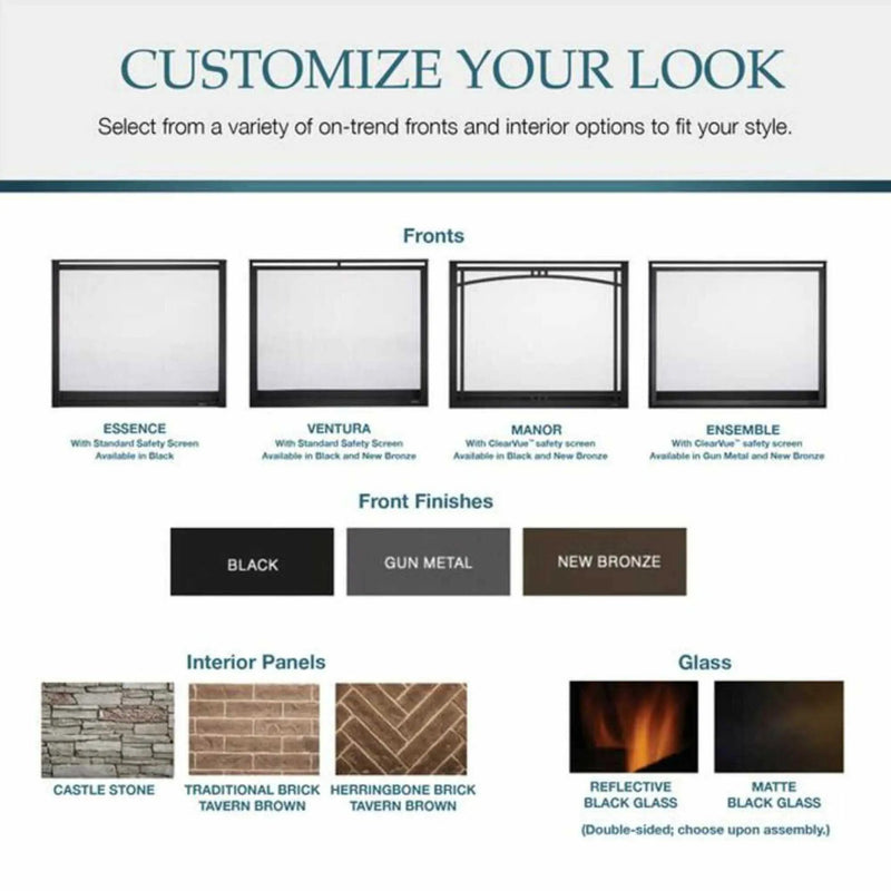 Majestic Meridian 42-Inch Platinum Natural Gas Fireplace [MER42PN] (SAK51823) by SAKSBY WHOLESALE