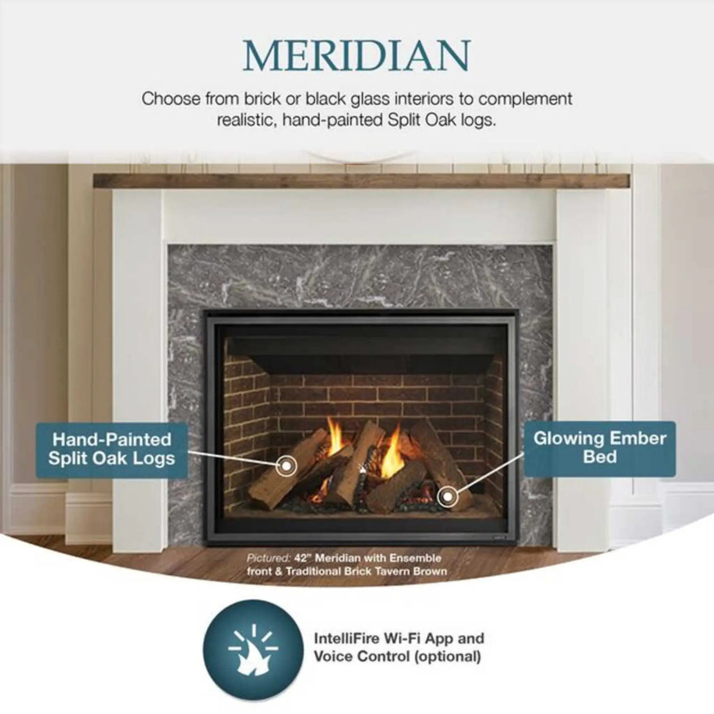 Majestic Meridian 36-Inch Direct Vent Fireplace [MER36N/L] (SAK36135) by SAKSBY WHOLESALE