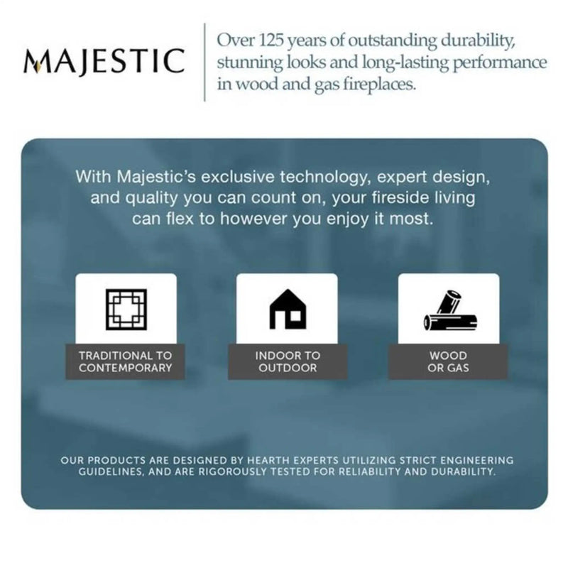 Majestic Meridian 42-Inch Platinum Natural Gas Fireplace [MER42PN] (SAK51823) by SAKSBY WHOLESALE
