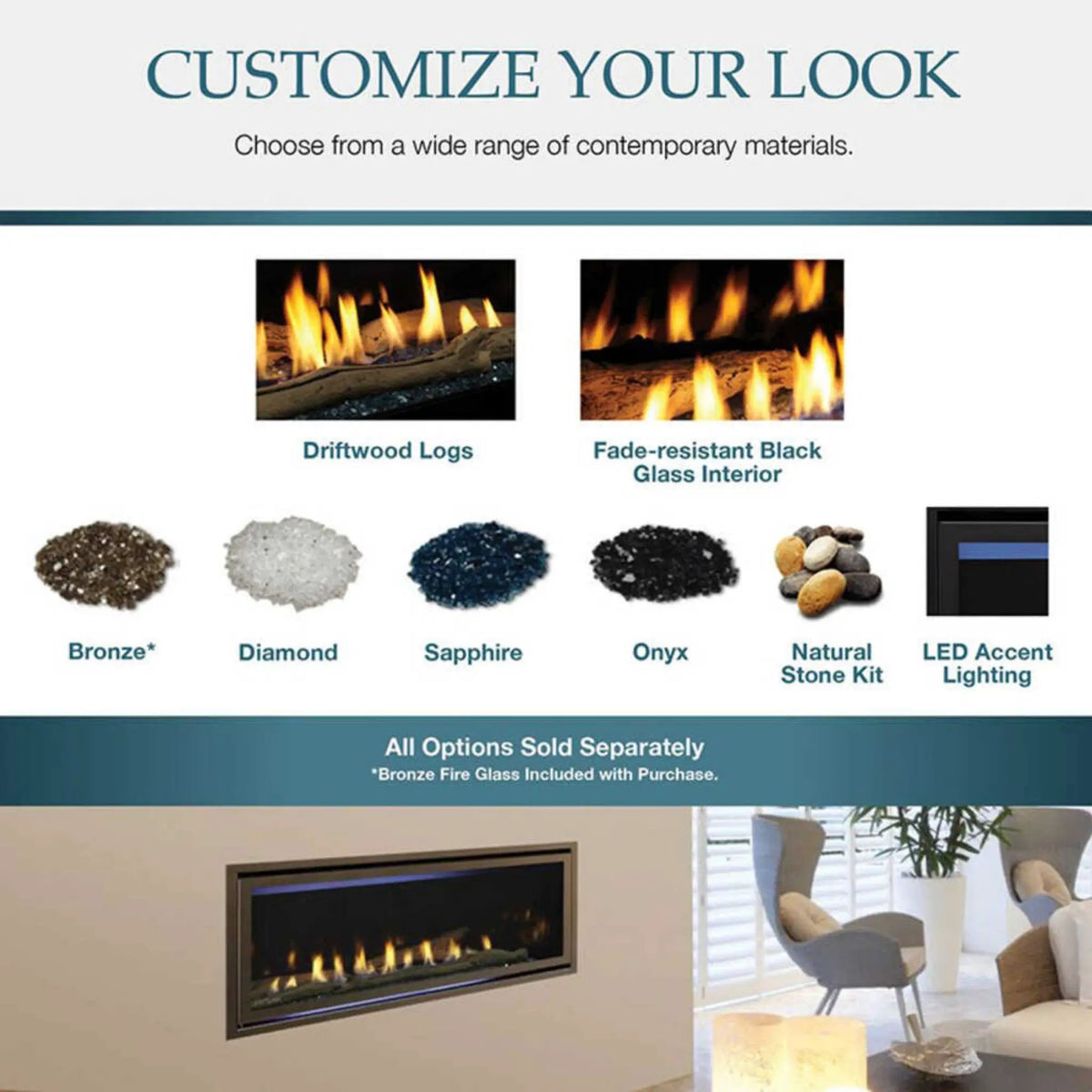 Majestic Jade 42-Inch Direct Vent Fireplace [JADE42IL/IN-B] (SAK15926) by SAKSBY WHOLESALE