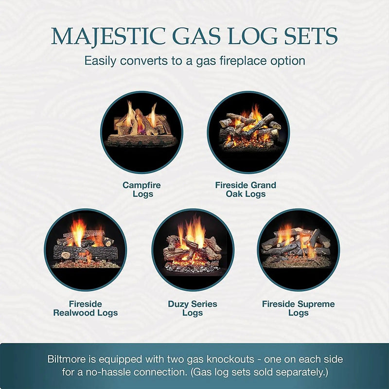 Majestic Biltmore Radiant 36-Inch Open Wood Burning Fireplace [SB60] (SAK13487) by SAKSBY WHOLESALE