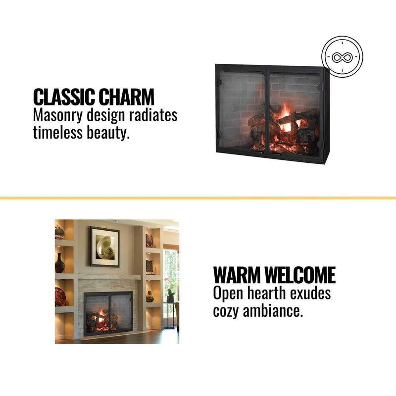 Majestic Biltmore Radiant 36-Inch Open Wood Burning Fireplace [SB60] (SAK13487) by SAKSBY WHOLESALE