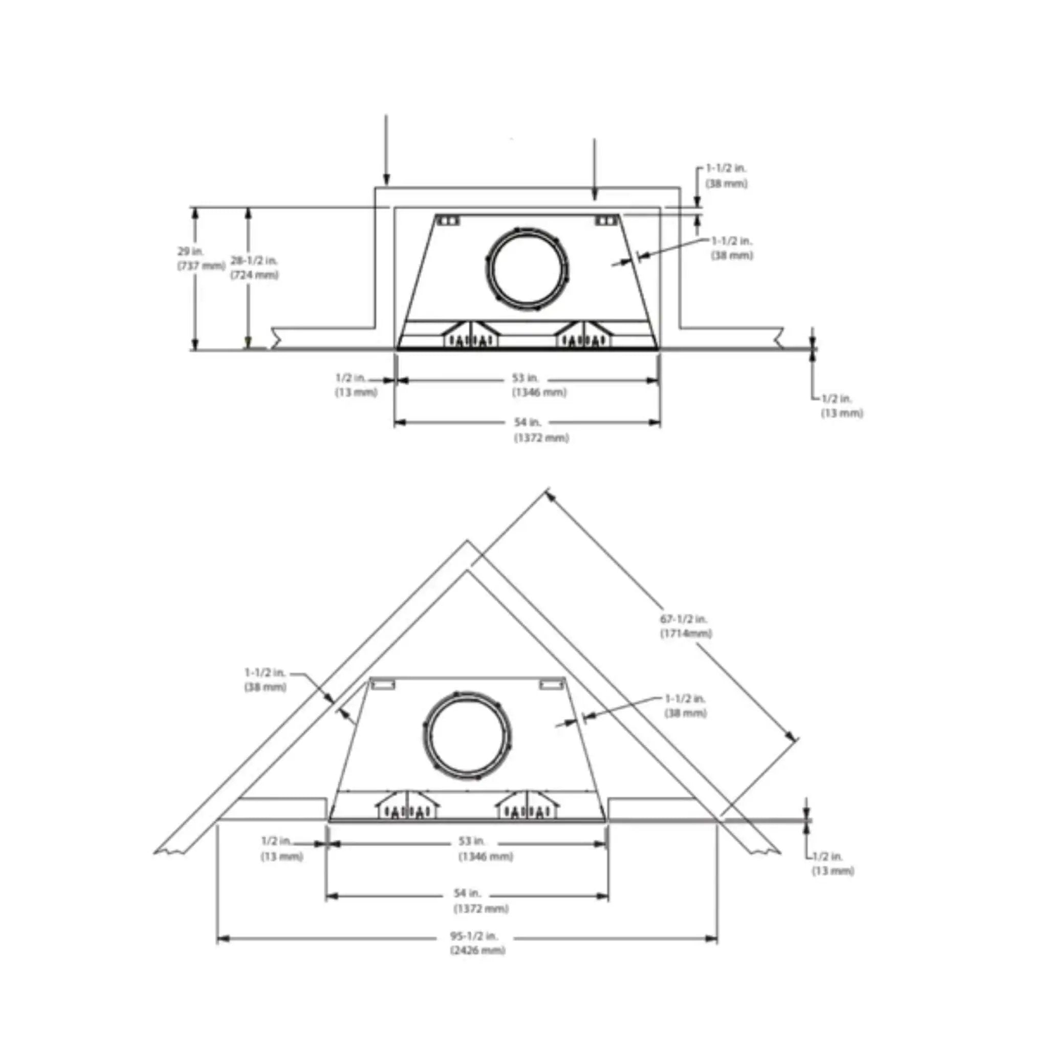Majestic Castlewood 42-Inch Outdoor Wood Burning Fireplace [ODCASTLEWD-42-B] (SAK32468) by SAKSBY WHOLESALE