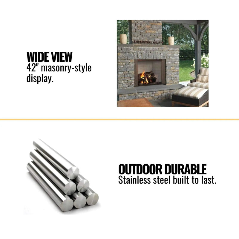 Majestic Castlewood 42-Inch Outdoor Wood Burning Fireplace [ODCASTLEWD-42-B] (SAK32468) by SAKSBY WHOLESALE