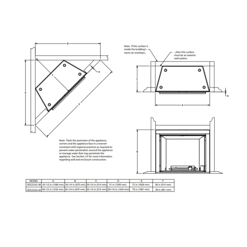 Majestic Courtyard 55K BTU 42-Inch Traditional Outdoor Natural Gas Fireplace (No Refractory) [ODCOUG-42NR] (SAK45318) by SAKSBY WHOLESALE