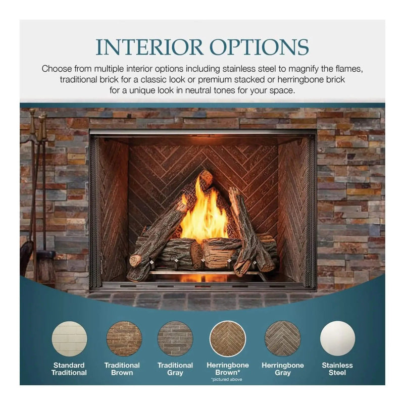 Majestic Courtyard 55K BTU 36-Inch Traditional Outdoor Natural Gas Fireplace (No Refractory) [ODCOUG-36NR] (SAK74218) by SAKSBY WHOLESALE