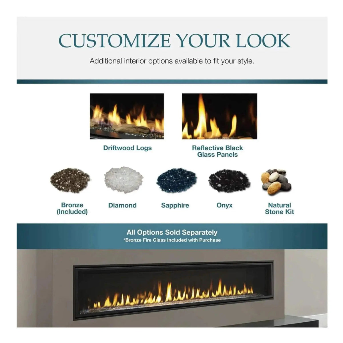 Majestic Echelon II 48-Inch See-Through Direct Vent Fireplace [ECHEL48STIN-C] (SAK69284) by SAKSBY WHOLESALE