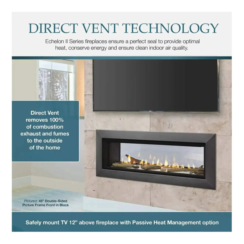 Majestic Echelon II 48-Inch See-Through Direct Vent Fireplace [ECHEL48STIN-C] (SAK69284) by SAKSBY WHOLESALE
