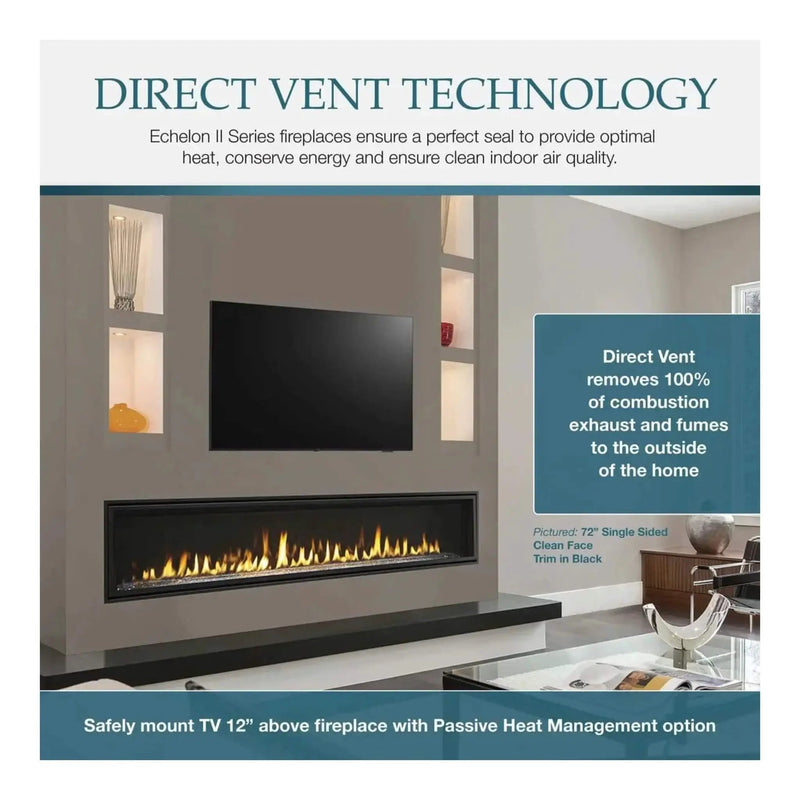 Majestic Echelon II 48-Inch See-Through Direct Vent Fireplace [ECHEL48STIN-C] (SAK69284) by SAKSBY WHOLESALE