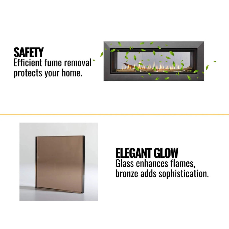 Majestic Echelon II 48-Inch See-Through Direct Vent Fireplace [ECHEL48STIN-C] (SAK69284) by SAKSBY WHOLESALE