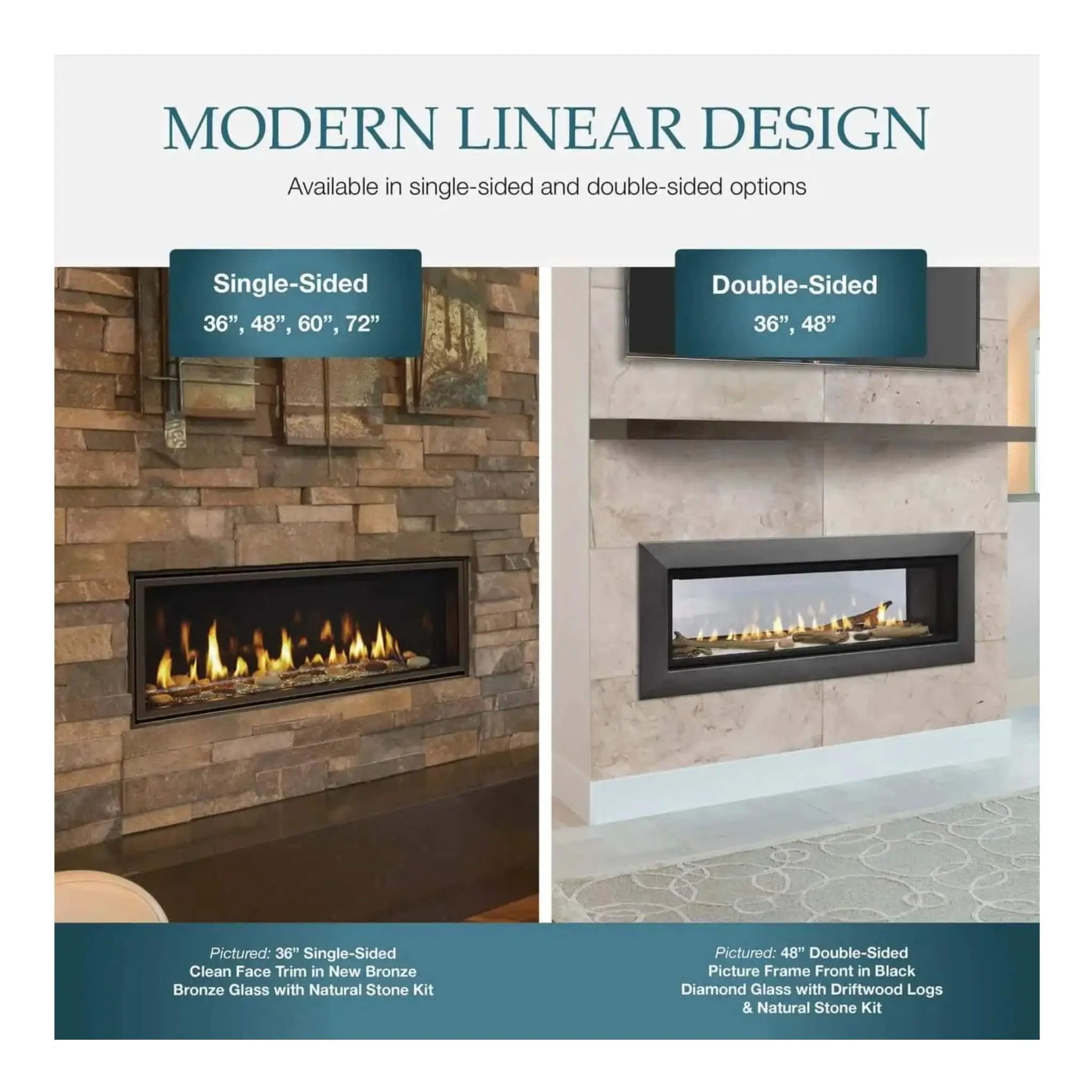 Majestic Echelon II 48-Inch See-Through Direct Vent Fireplace [ECHEL48STIN-C] (SAK69284) by SAKSBY WHOLESALE