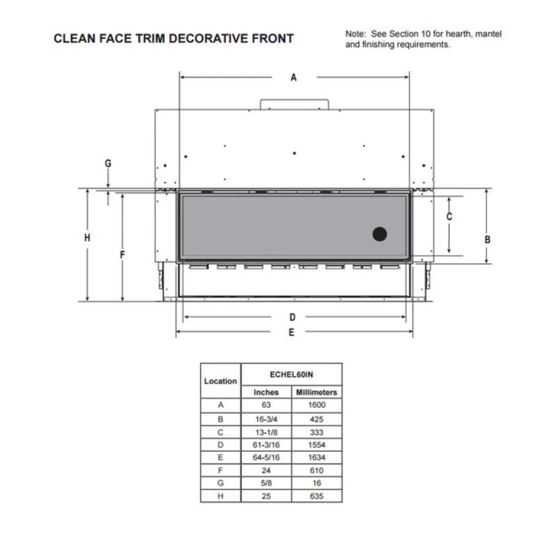 Majestic Echelon II 60-Inch Linear Direct Vent Fireplace [ECHEL60IN-C] (SAK57214) by SAKSBY WHOLESALE
