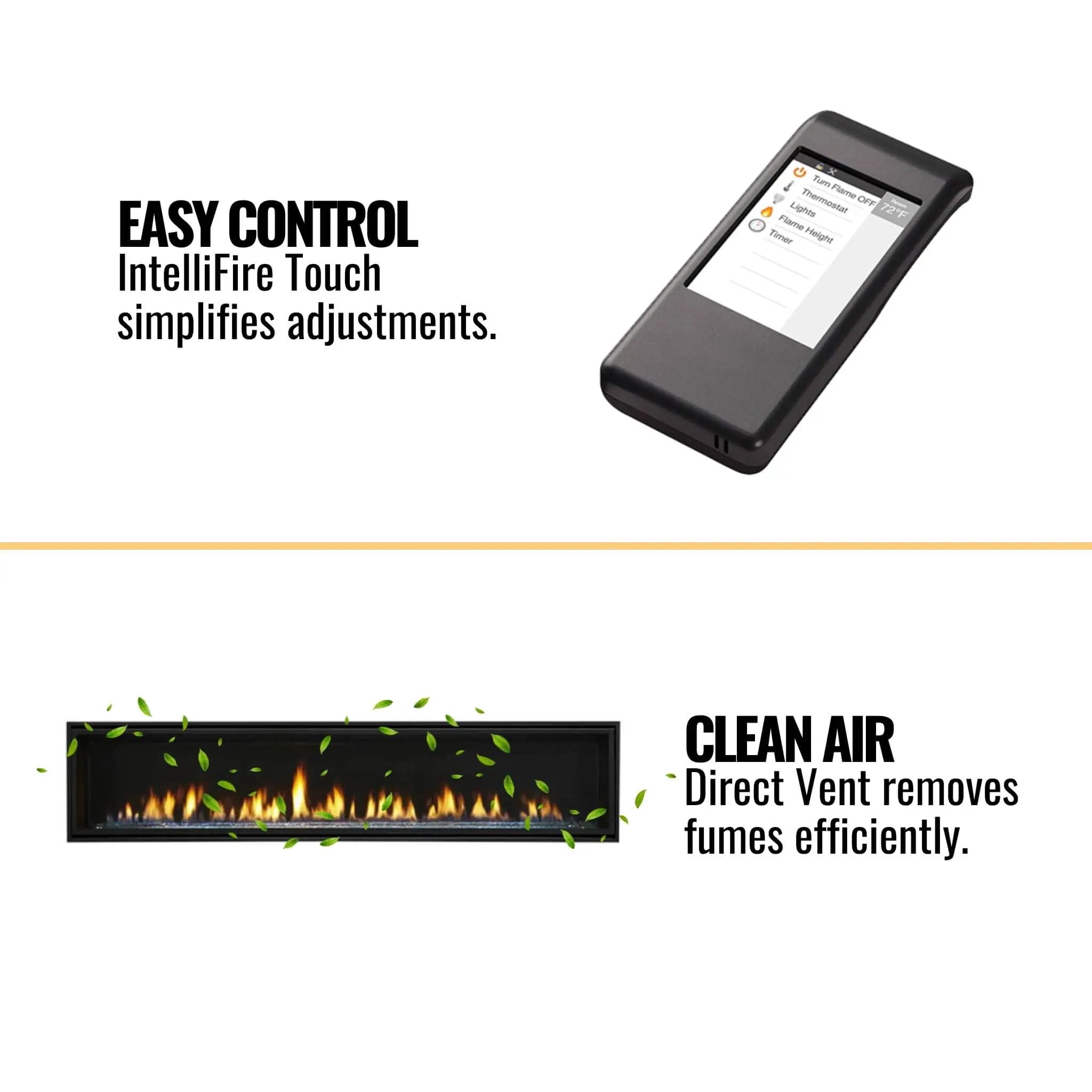 Majestic Echelon II 60-Inch Linear Direct Vent Fireplace [ECHEL60IN-C] (SAK57214) by SAKSBY WHOLESALE
