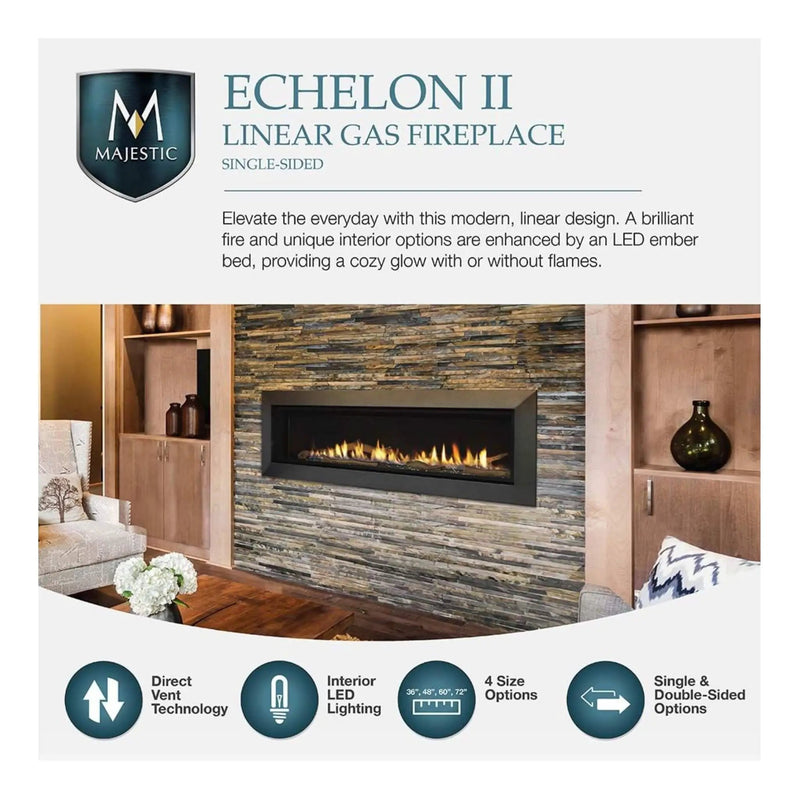 Majestic Echelon II 60-Inch Linear Direct Vent Fireplace [ECHEL60IN-C] (SAK57214) by SAKSBY WHOLESALE