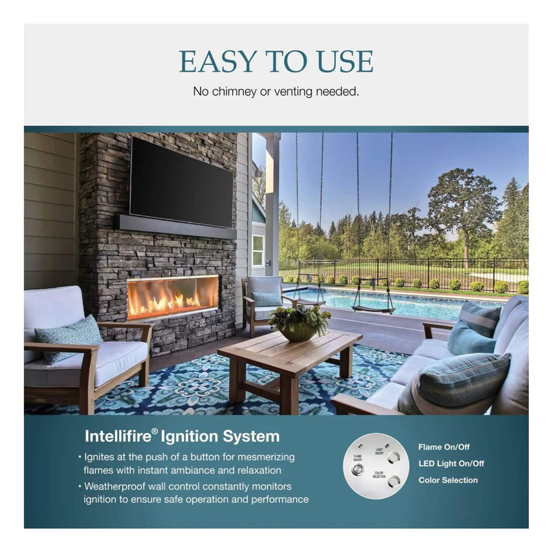 Majestic Lanai 60-Inch Single Sided Linear Outdoor Gas Fireplace [ODLANAIG-60] (SAK94821) by SAKSBY WHOLESALE