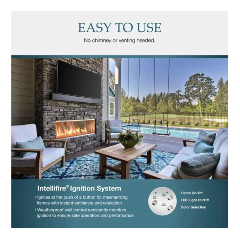 Majestic Lanai 48-Inch Single Sided Linear Outdoor Gas Fireplace [ODLANAIG-48] (SAK95127) by SAKSBY WHOLESALE