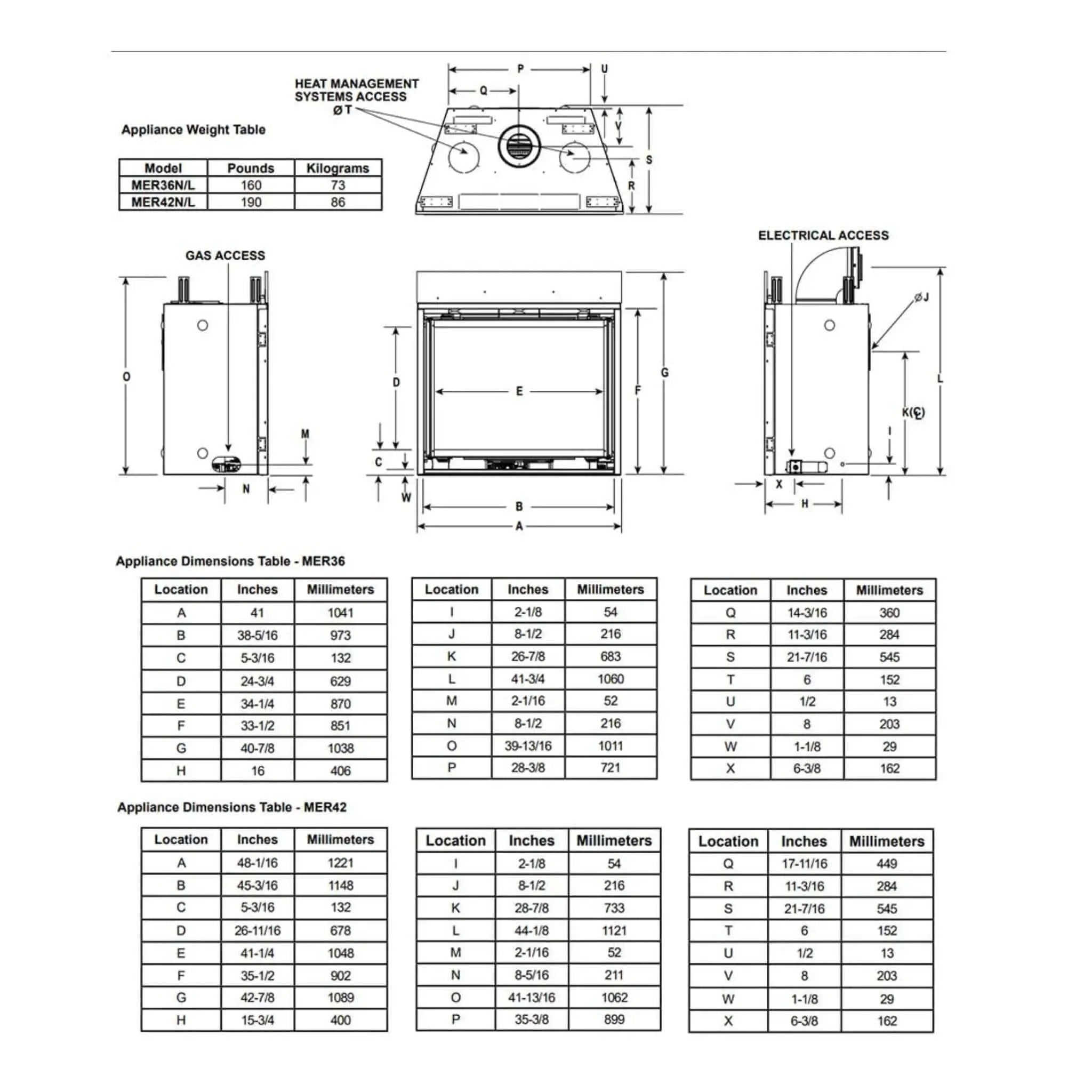 Majestic Meridian 42-Inch Natural Gas Fireplace [MER42N] (SAK43895) by SAKSBY WHOLESALE