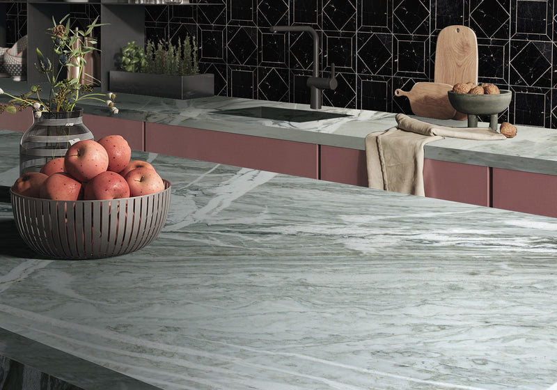 Majestic Nuage Polished Quartzite Slab Random room scene 3
