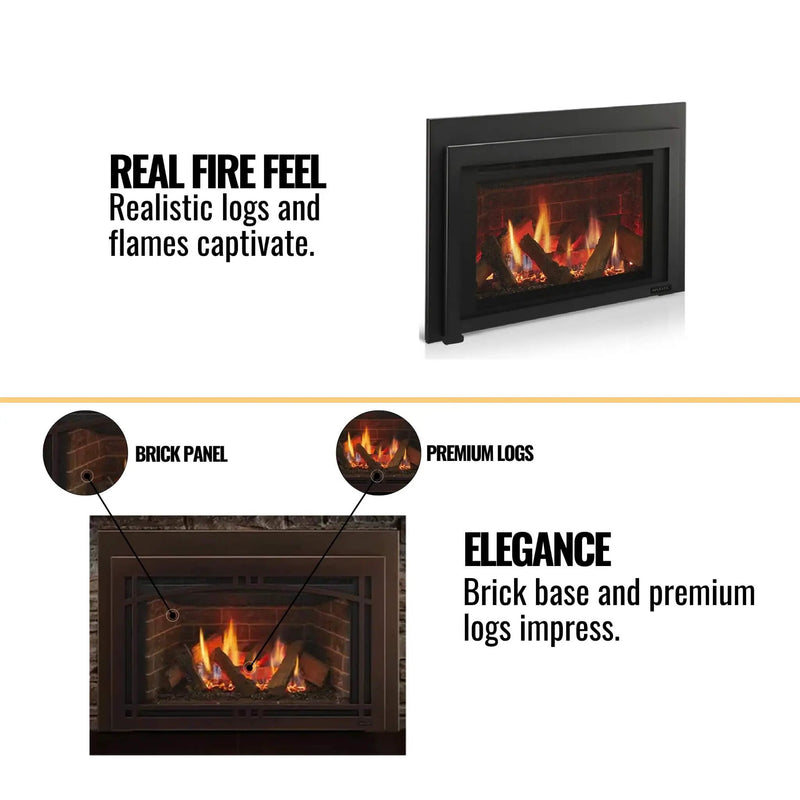 Majestic Ruby 30-Inch Direct Vent Natural Gas Insert With Intellifire Touch Ignition [RUBY30IN] (SAK52891) by SAKSBY WHOLESALE