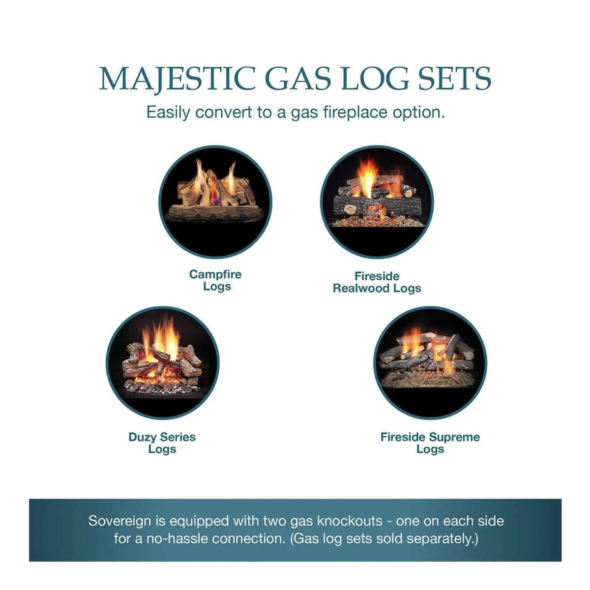 Majestic Sovereign 42-Inch Black Wood Burning Fireplace [SA42R/C] (SAK59347) by SAKSBY WHOLESALE