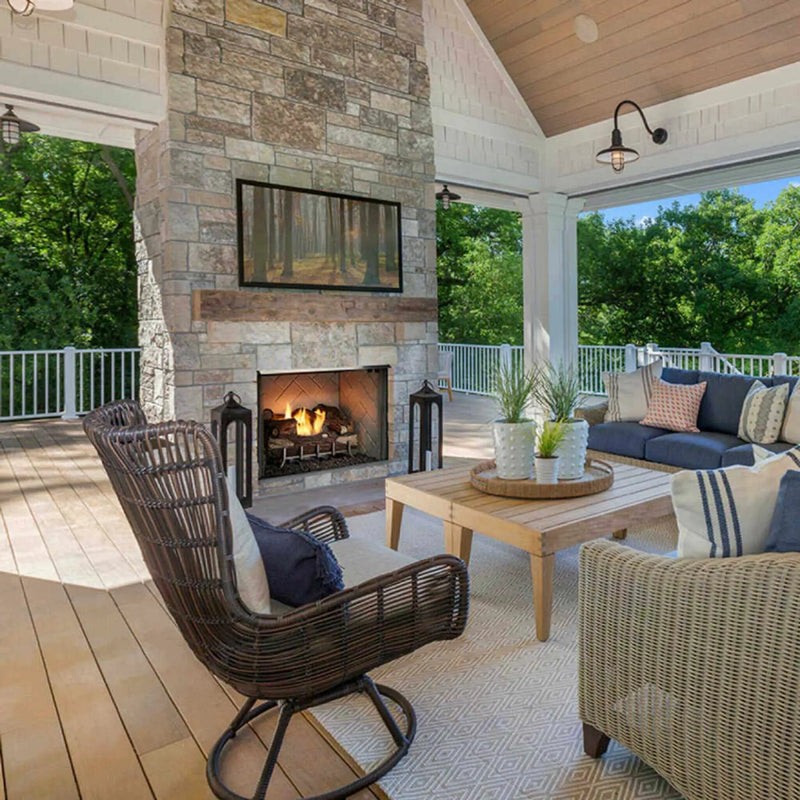 Majestic Vesper 42-Inch Traditional Concrete Refractory Outdoor Gas Fireplace [VOFB42-T] (SAK61435) by SAKSBY WHOLESALE