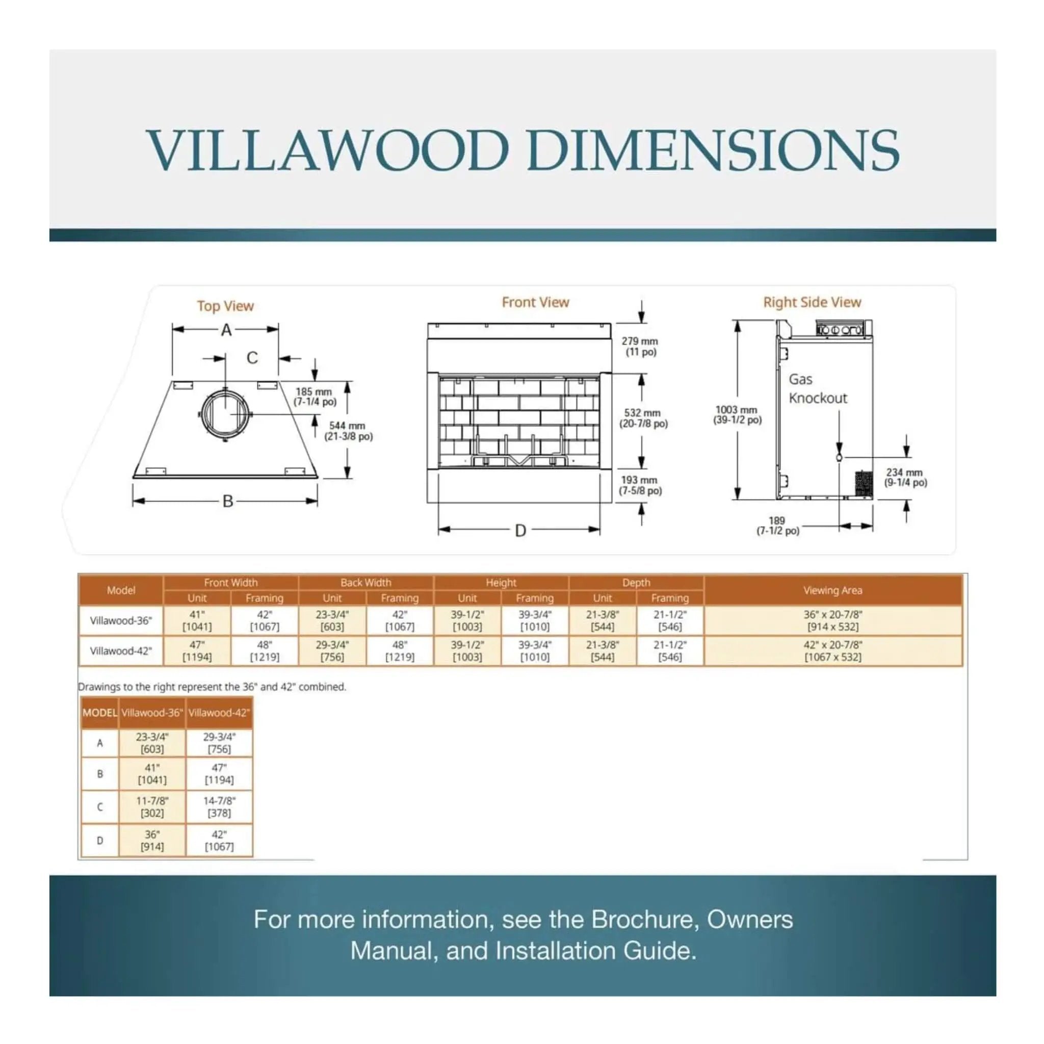 Majestic Villawood 42-Inch Traditional Refractory Outdoor Wood Burning Fireplace [ODVILLA-42T-B] (SAK14358) by SAKSBY WHOLESALE