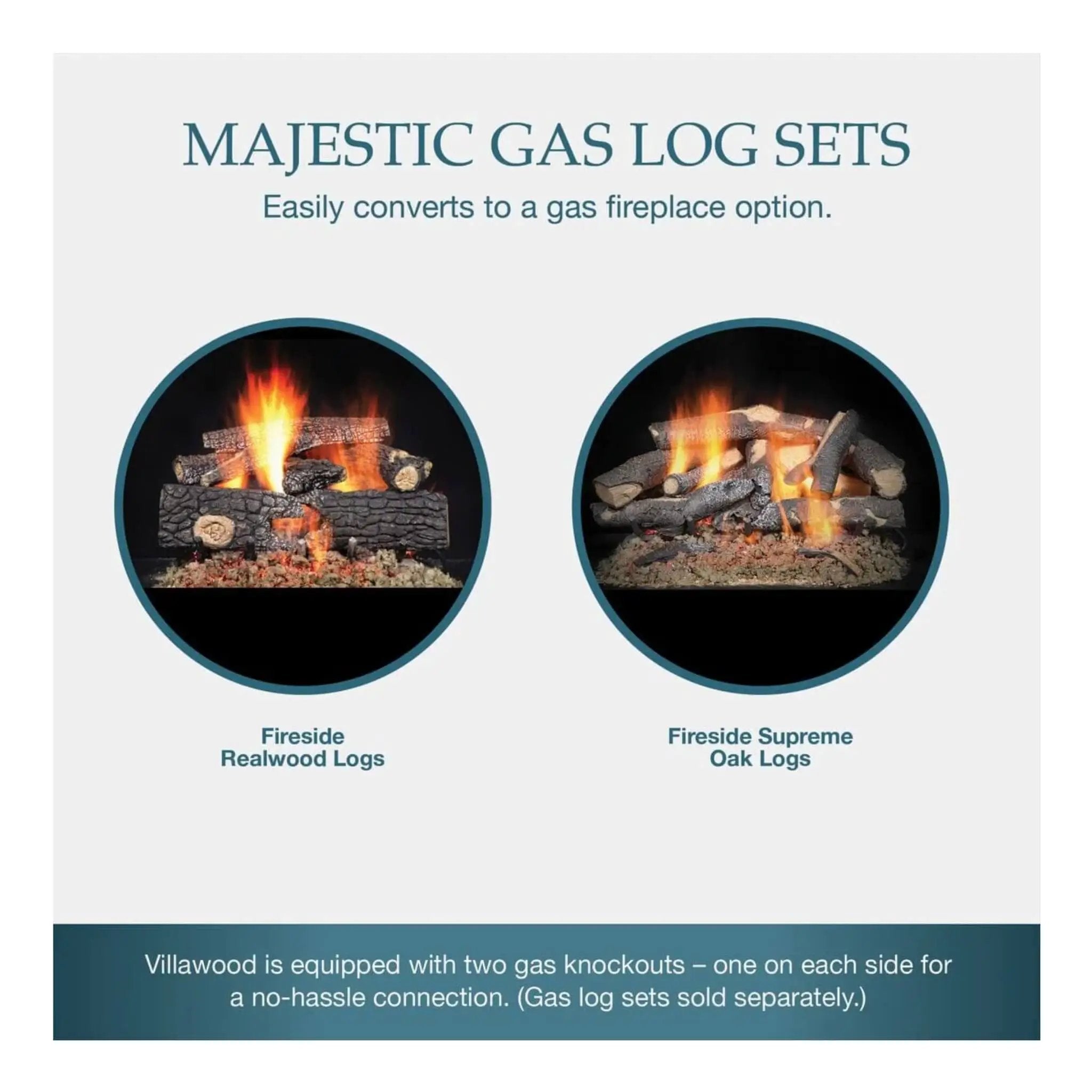 Majestic Villawood 42-Inch Traditional Refractory Outdoor Wood Burning Fireplace [ODVILLA-42T-B] (SAK14358) by SAKSBY WHOLESALE