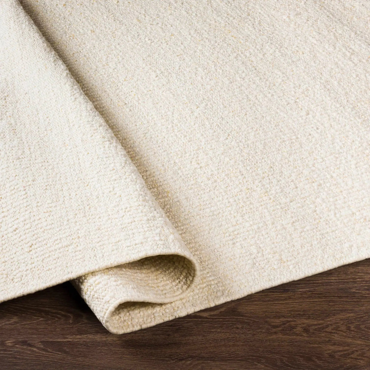 Yaniklar Cream Flat Woven Wool Rug, photo 9 of 13