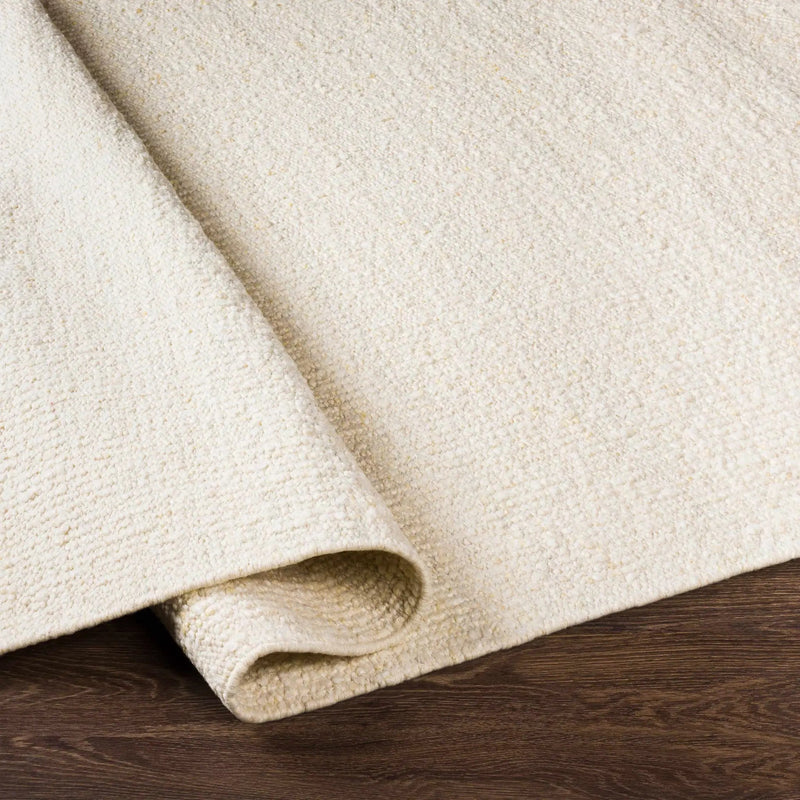 Yaniklar Cream Flat Woven Wool Rug by Boutique Rugs