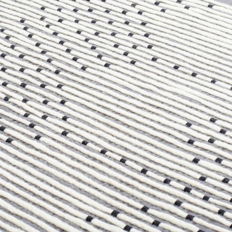 Mansura Gray and White Patterned Wall Hanging by Boutique Rugs