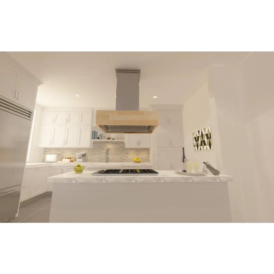 ZLINE 30" Remote Blower Wooden Island Range Hood, 681iM-RD-30 by Farmhouse Kitchen and Bath