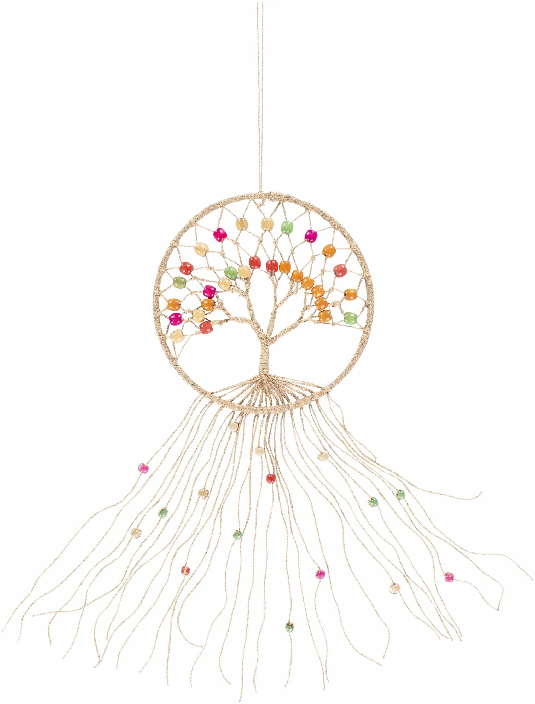 Mapua Colorful Beaded Macrame Wall Hanging Decor - Clearance by Boutique Rugs