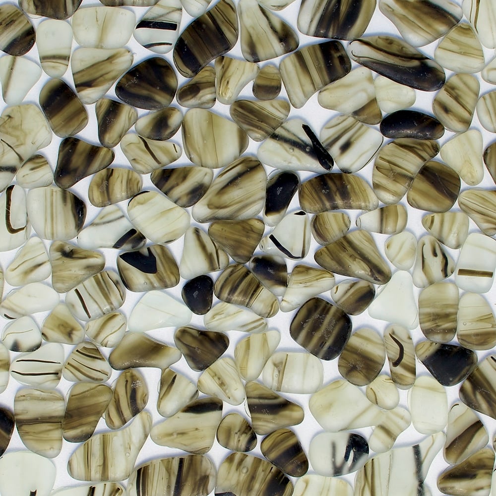 Mare Mist Matte Beach Glass Mosaics 12x12 Glass Matte 12x12 Mosaics