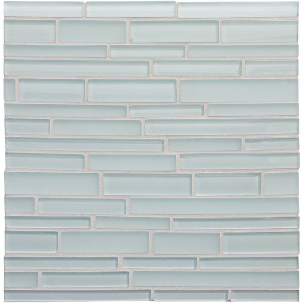 Marea Gloss/matte Interlocking Slides Glass Mosaics 12x12