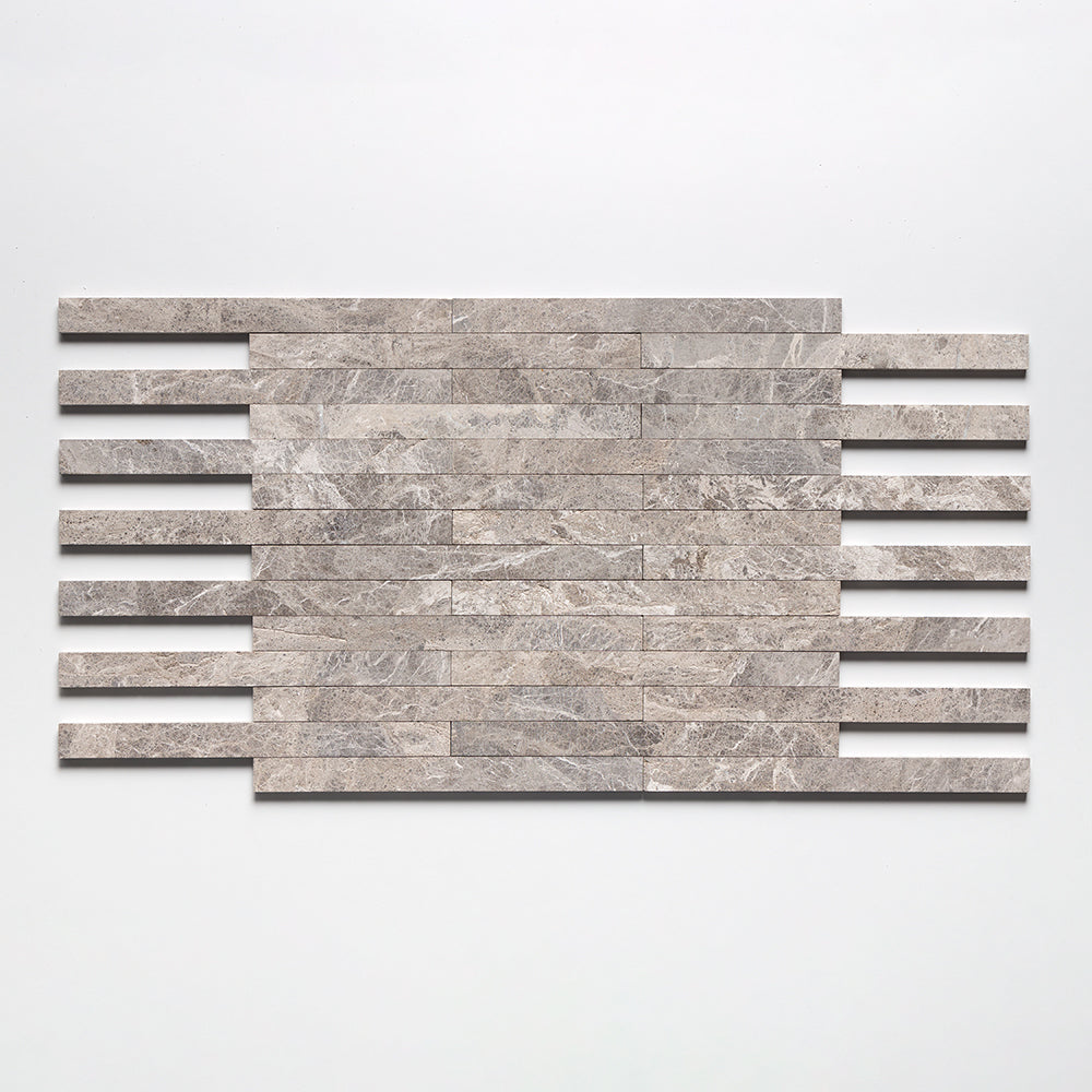 Maroon Di Notte Fine Textured Plank Marble Tiles 1 9/16x18 Marble Fine Textured 4x24 Tiles — 2