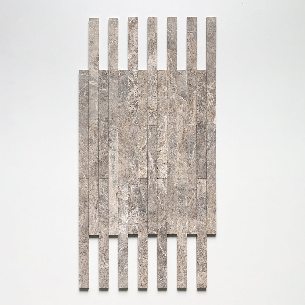 Maroon Di Notte Fine Textured Plank Marble Tiles 1 9/16x18 Marble Fine Textured 4x24 Tiles — 3
