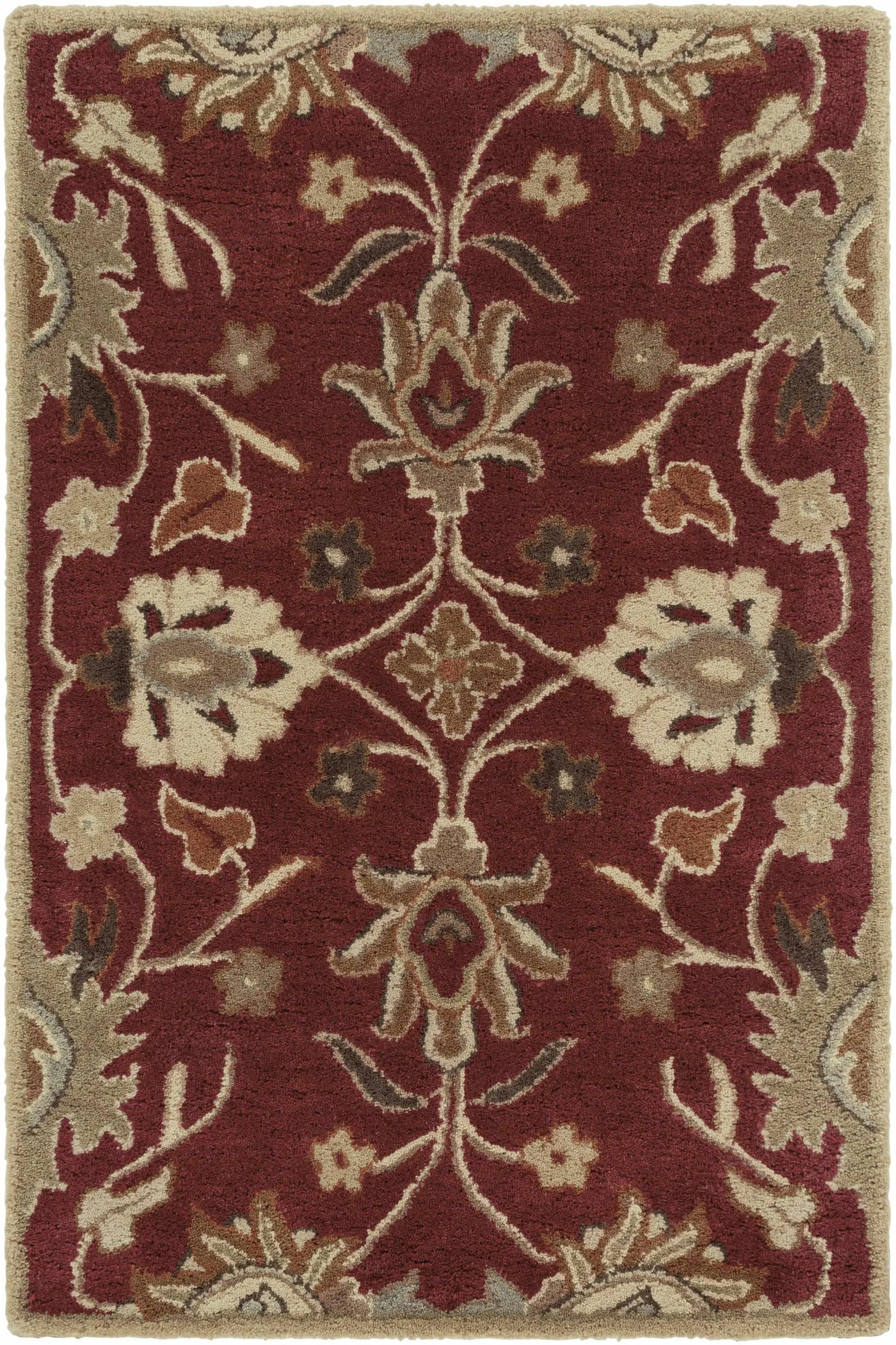 Conesus Red 1061 Hand Tufted Wool Rug by Boutique Rugs