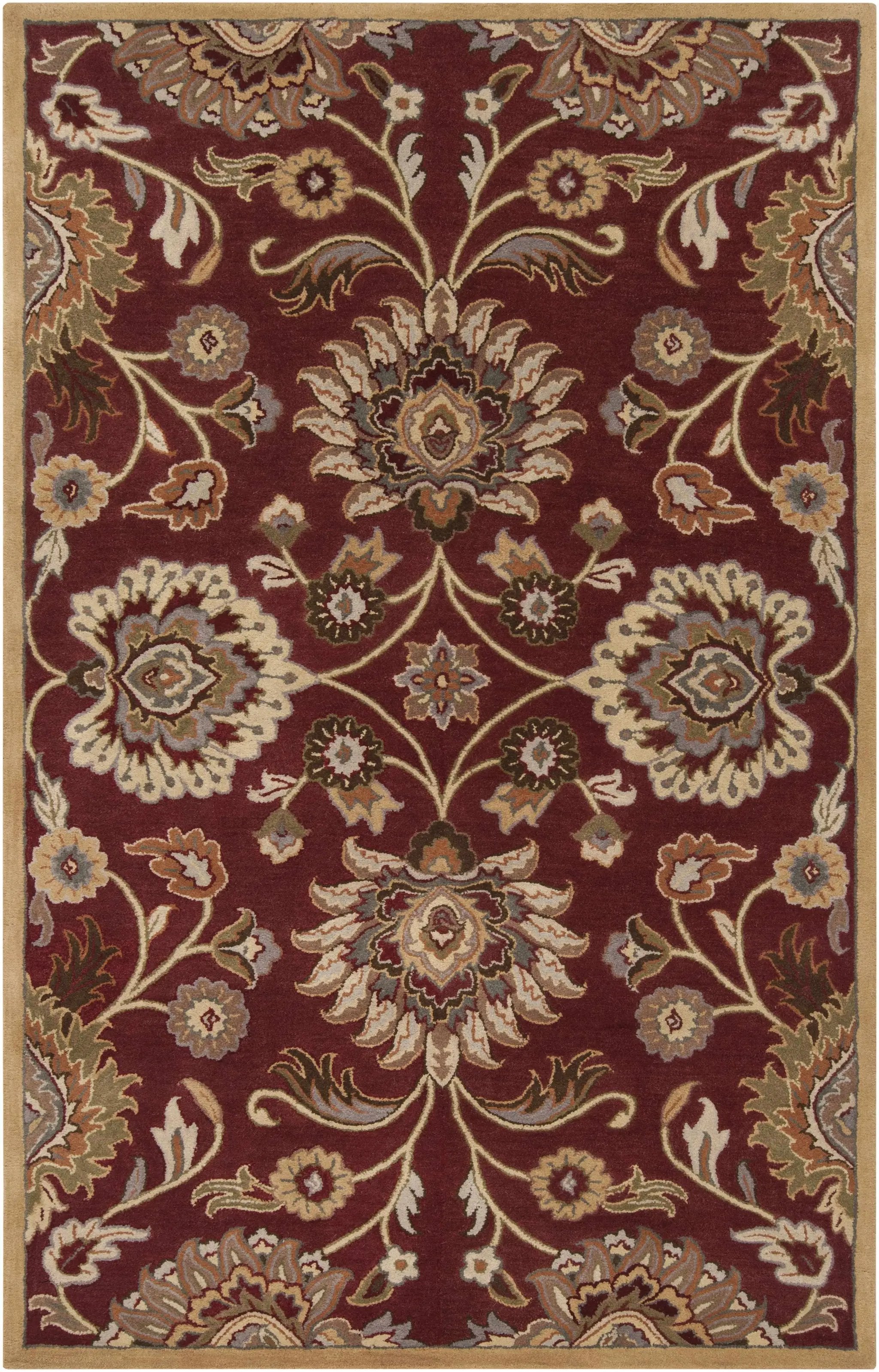 Conesus Red 1061 Hand Tufted Wool Rug by Boutique Rugs