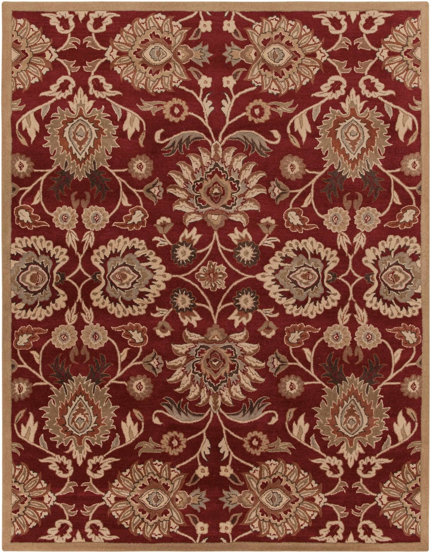Conesus Red 1061 Hand Tufted Wool Rug by Boutique Rugs