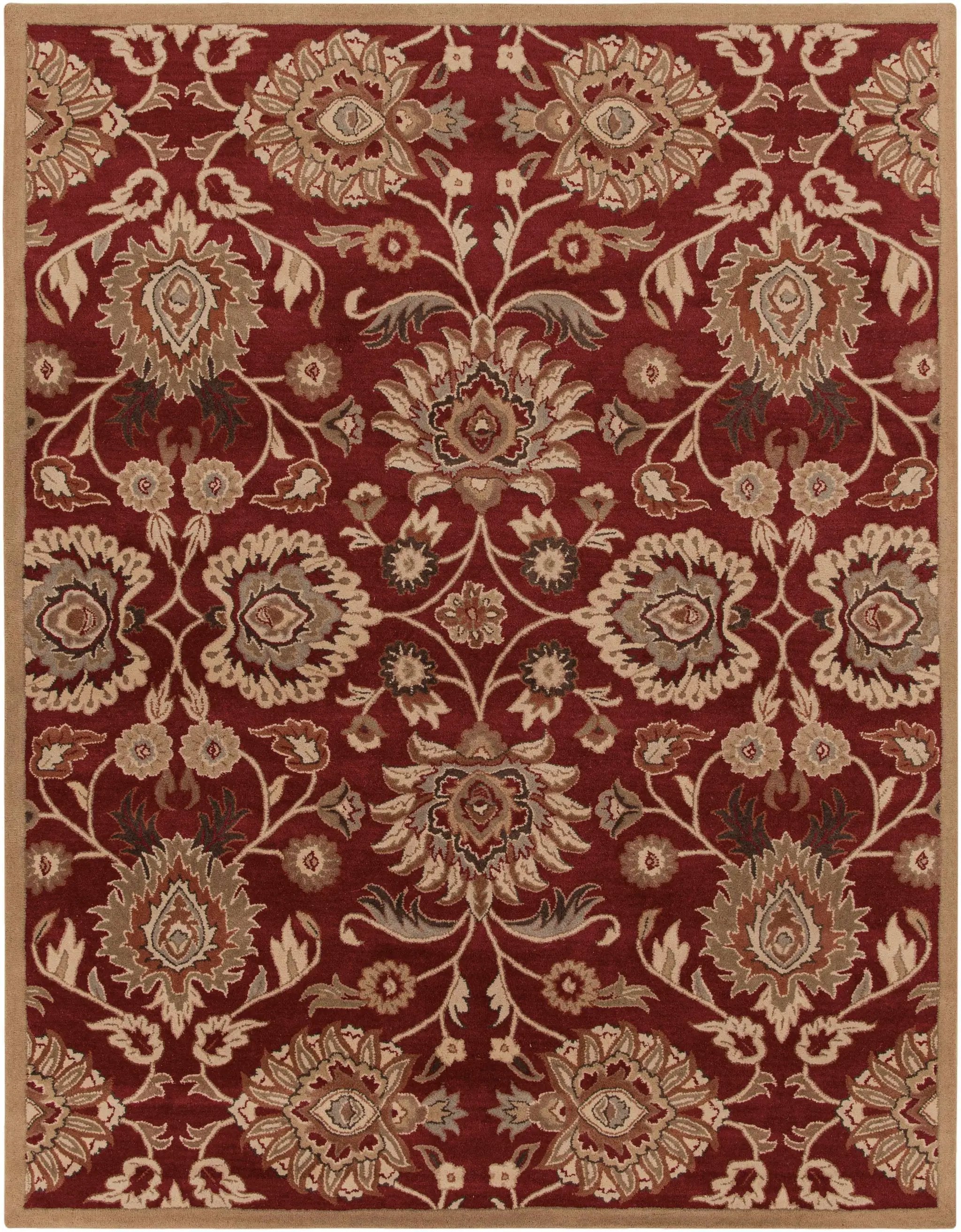 Conesus Red 1061 Hand Tufted Wool Rug by Boutique Rugs