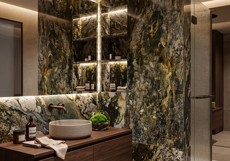 Mascalzoni Polished Granite Slab Random room scene 2