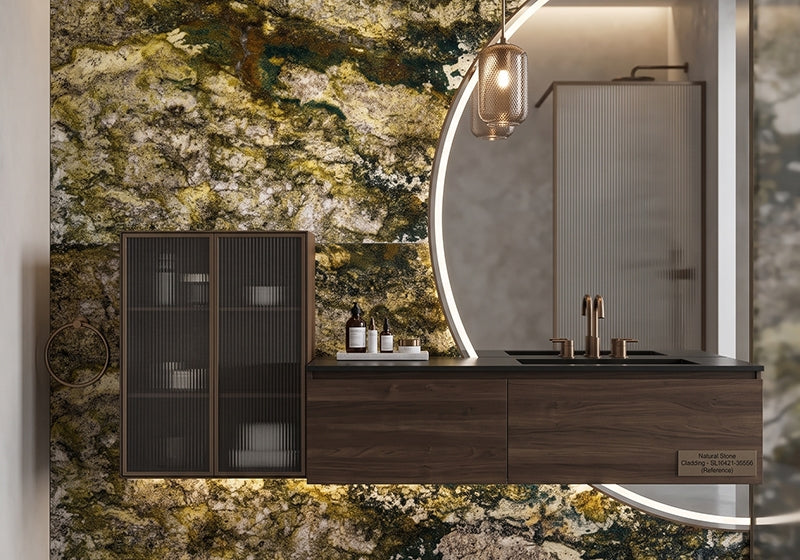 Mascalzoni Polished Granite Slab Random room scene 5