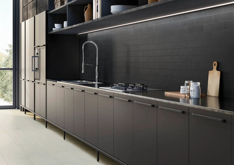 Vision Color Star Black Anti-Slip Resin Look Porcelain Tiles 12x24 by landmarkceramics