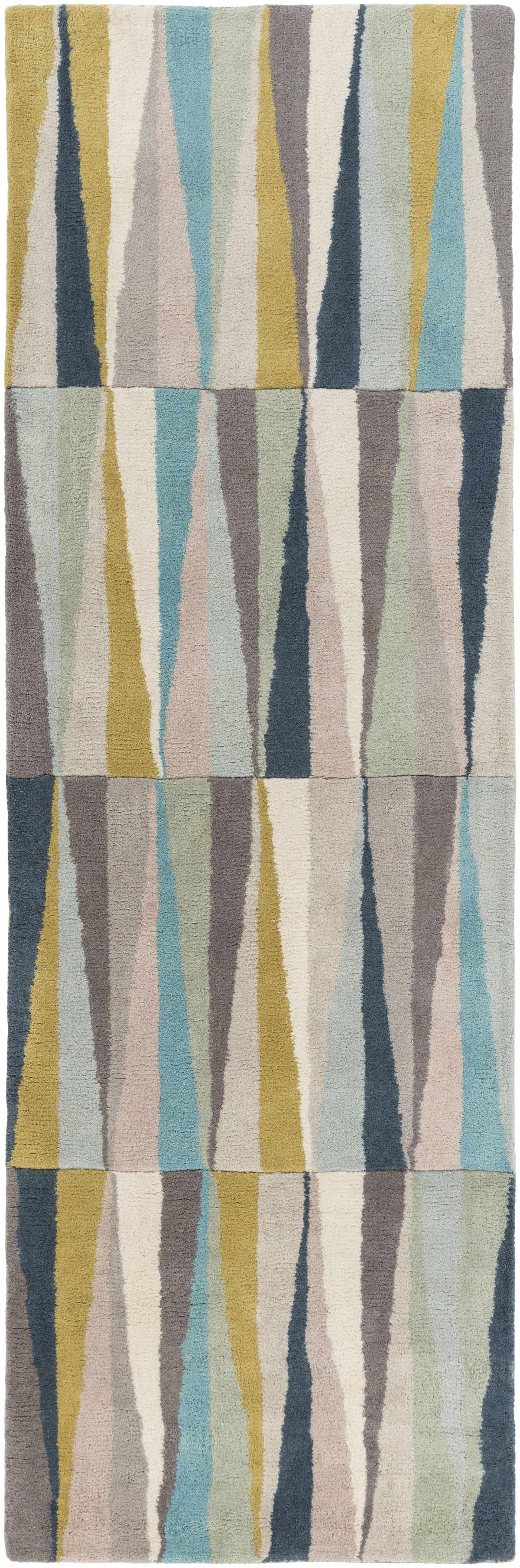 Mathiston Geometric Triangles Wool Rug, photo 6 of 11