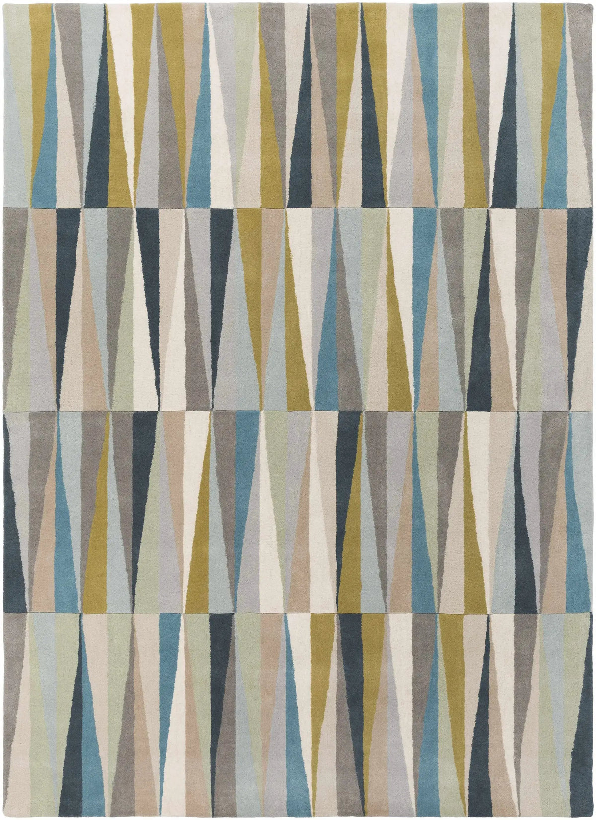 Mathiston Geometric Triangles Wool Rug, photo 7 of 11