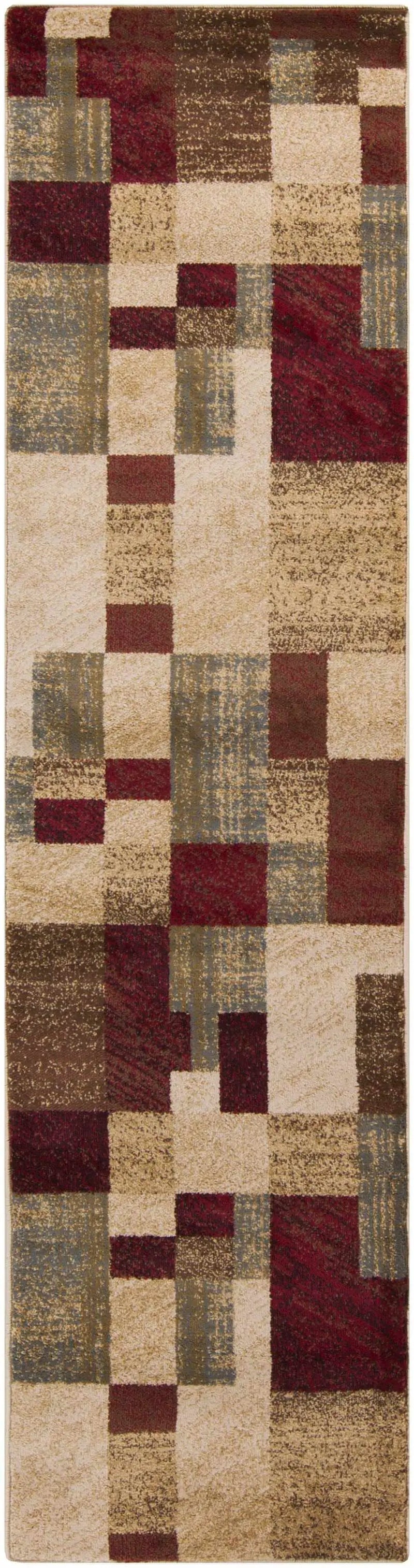 Maumee Brown Mosaic Performance Rug - Clearance by Boutique Rugs